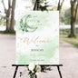 Baby Shower Sign, Pink Floral Welcome Sign, Girl Baby Shower, 12''W x 18''L, Plastic, Full Size