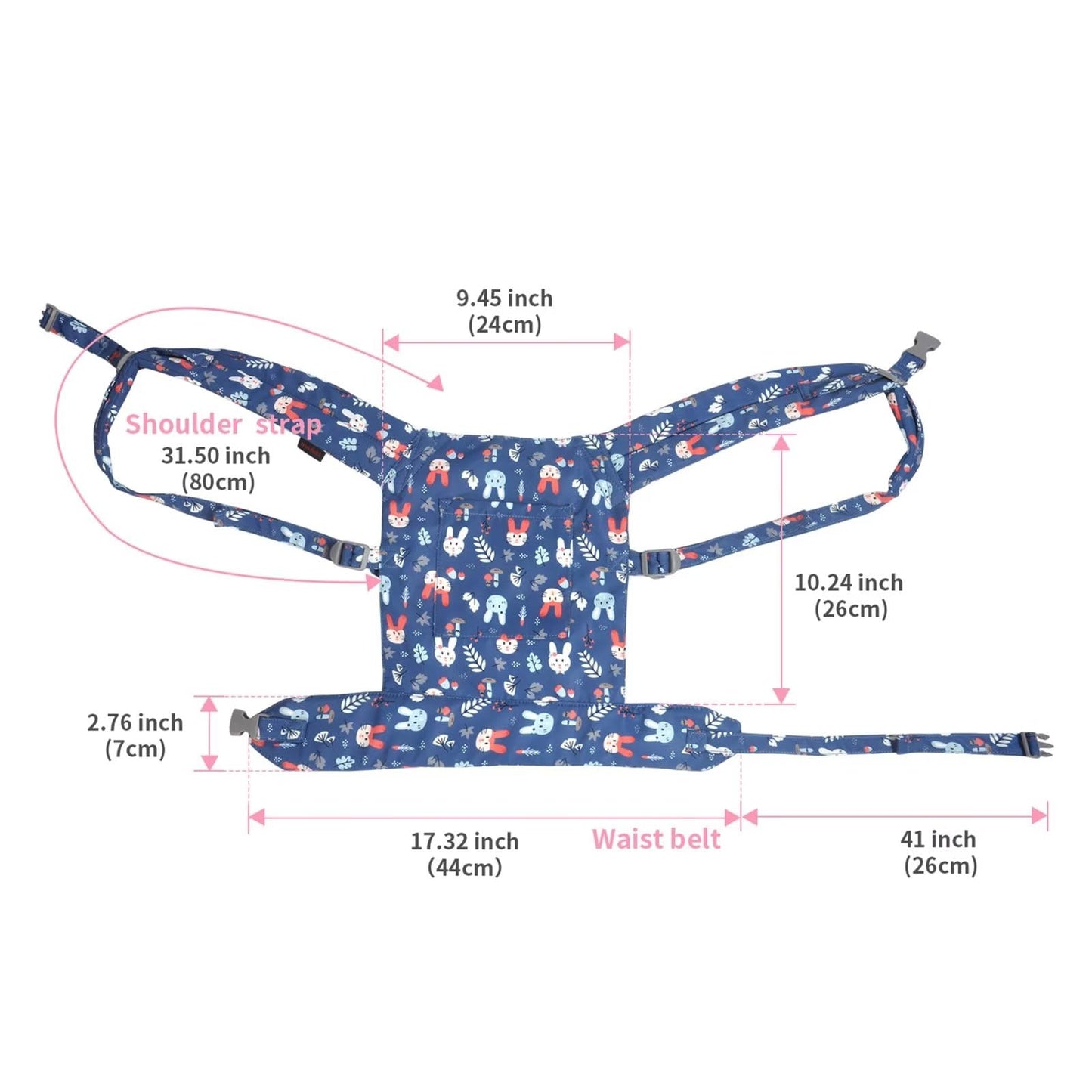 Baby doll carrier for baby girl Premiums soft straps and skin-friendly webbing stuffed animal carrier for kids and toddler facing in facing out and backpack 18 inch doll little flowers design