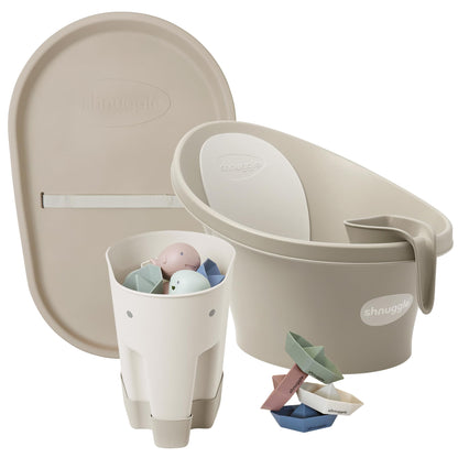 Newborn Baby Bath | Built in Support Bump and Soft Backrest | Suitable from Newborn | Bath Seat Support Includes Plug | Blossom Pink