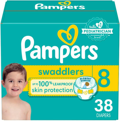 Pampers Baby Diapers - Swaddlers - Size 1, 198 Count, Ultra Absorbent Disposable Infant Diaper
