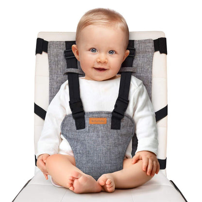 liuliuby Compact Travel High Chair | Portable High Chair for Baby | Baby Travel Essential Harness Seat | Must Haves for Vacations, Restaurants, Family Visits with Babies | Portable Highchair Seat