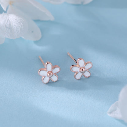 SLUYNZ Solid 925 Sterling Silver Little Daisy Earrings Studs for Women Teens Petite Flowers Studs Earrings