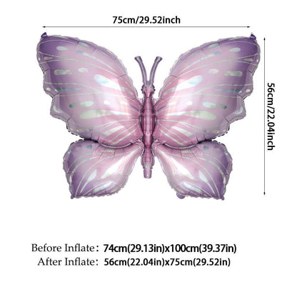 Purple Butterfly Balloon Arch Garland Kit 150 pcs White Sand Boho Pastel Balloon for Butterfly Theme Birthday Baby Shower Fiesta Party Decorations for Girls