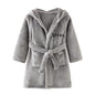 Unisex Baby Hooded Bathrobe Kids Flannel Pajamas Dressing Gown for Boys Girls