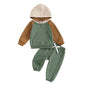 Infant Baby Boy Fall Winter Clothes Outfits Hooded Long Sweatshirt Pants Set Toddler Clothes 6 12 18 24 Months 2T