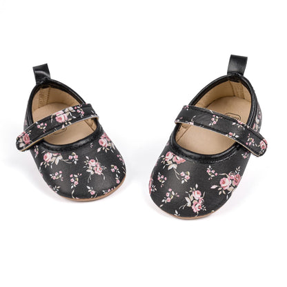 Meckior Infant Baby Girls Boys Handmade Princess Flats Toddler First Walkers Soft PU Leather Non-Slip Crib Wedding Dress Shoes