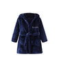 Toddlers Kids Hooded Robe Boys Girls Soft Flannel Bathrobes Pajamas Plush Robe