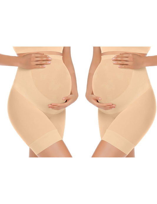KIM S Shape Your Bump Seamless Maternity Shapewear for Dress, Pregnancy Postpartum Prevent Chafing Support-Underwear
