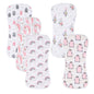 5 Pack Cotton Baby Burp Cloths Extra Absorbent Soft for Baby Boys and Girls (Pink-2)
