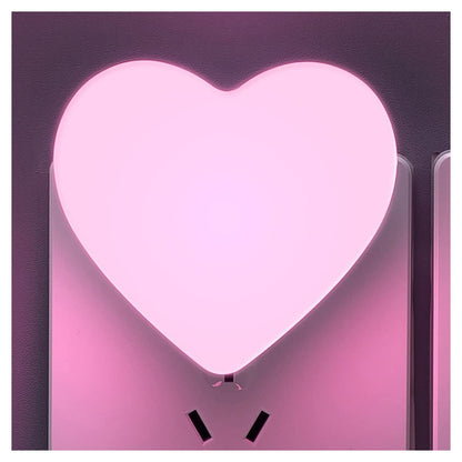 Cute Night Lights, Heart Shape Nursery Nightlight with Light Sensors, Auto Dusk to Dawn Sensor, Soft Warm White, Ideal Nightlight for Bedroom, Bathroom, Hallway, Kitchen (Blue)
