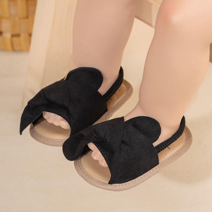 Meckior Infant Baby Girls Boys Summer Sandals Open Toe Lace Princess Dress Wedding Flats Shoes Newborn Toddler Soft Non-slip Sole First Walker Crib Shoes