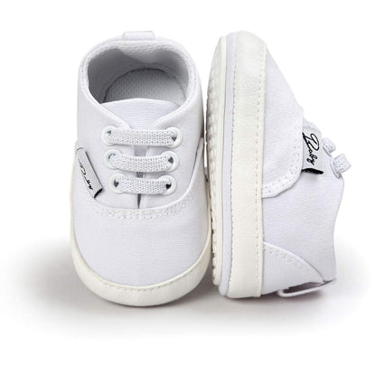Morbido Infant Baby Boys Girls Canvas Sneaker Toddler Slip On Anti Skid Newborn First Walkers Candy Shoes for 0-18 Months