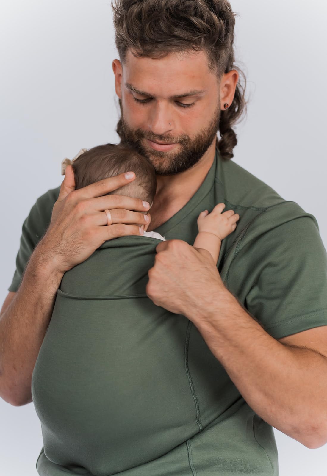 Lalabu The Dad Shirt | Hands-Free Baby Carrier for Dad with Kangaroo Pouch | Engineered for Bonding, Safety, & Comfort for Newborns Up to 15 Lbs. | CPSC Approved