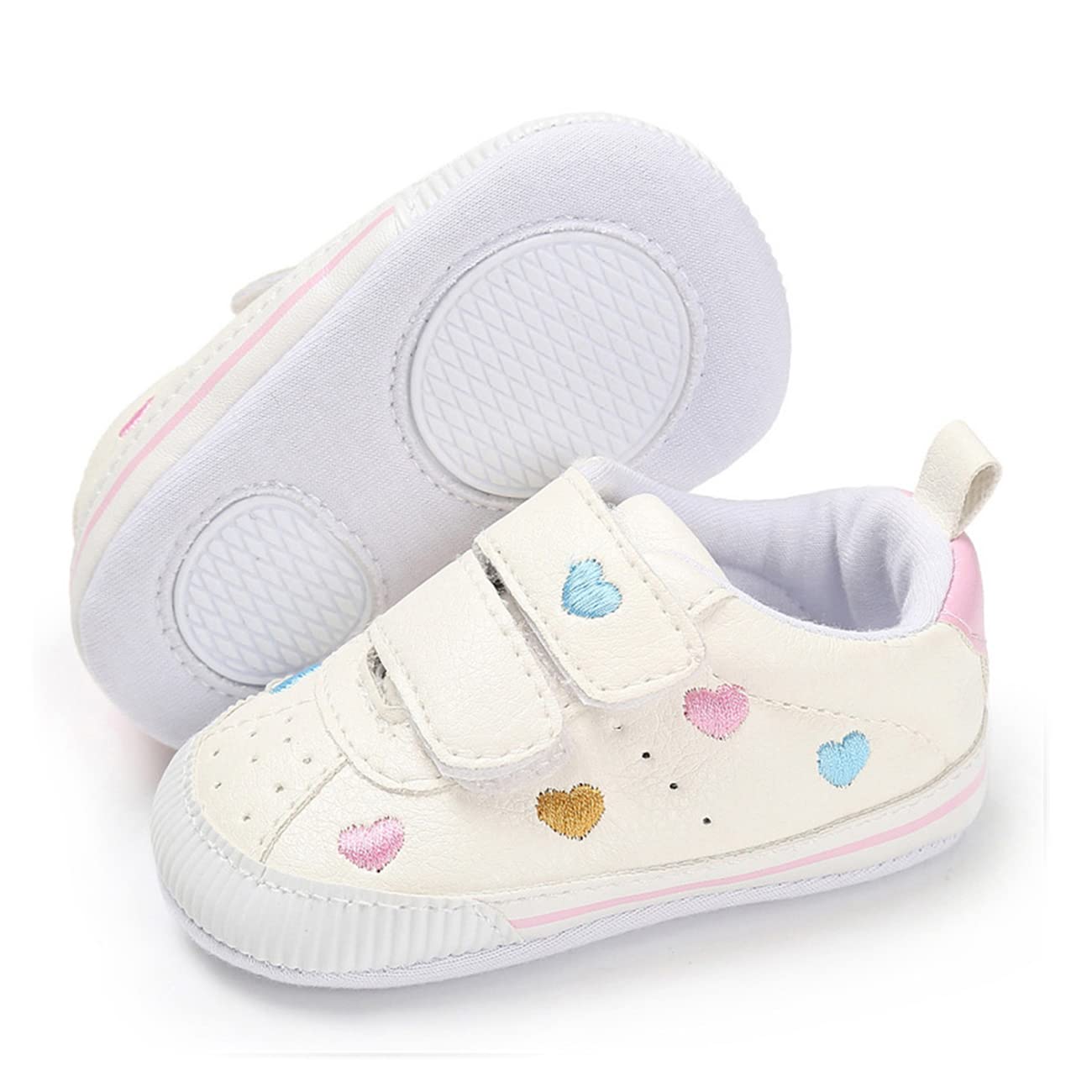 E-FAK Baby Shoes Boys Girls Infant Sneakers Non-Slip Rubber Sole Toddler Crib First Walker Shoes