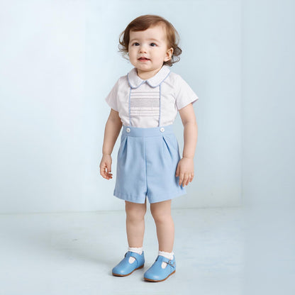 Booulfi Baby Boy Toddler Summer Clothes Wedding Birthday Outfits Suit for Boys T-Shirt and Shorts Set