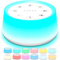 ColorsNoise Sound Machine and White Noise Machine with 30 Soothing Sounds with 12 Colors Baby Night Light with Memory Function (Black)