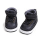Meckior Toddler Baby Boys Girls High Tops Ankle Sneakers Soft Anti-Slip Sole PU Leather Moccasins Infant Newborn Prewalker First Walking Crib Shoes