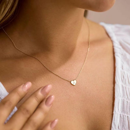 Turandoss Mothers Day Gifts for Mom Wife Women Girls - 14K Gold Plated Heart Pendant Letter Alphabet Necklace Tiny Initial Necklaces Heart Initial Necklace Gifts for Women Teens