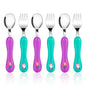 Lehoo Castle Kids Utensils, 6pcs Silverware Set, Safe Stainless Steel Toddler Fork and Spoon, Includes 3 Spoons and 3 Forks (Pink)