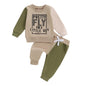 Toddler Baby Boy Fall Clothes Letter Print Long Sleeve Sweatshirt Elastic Pants Cute Kids Winter Outfits