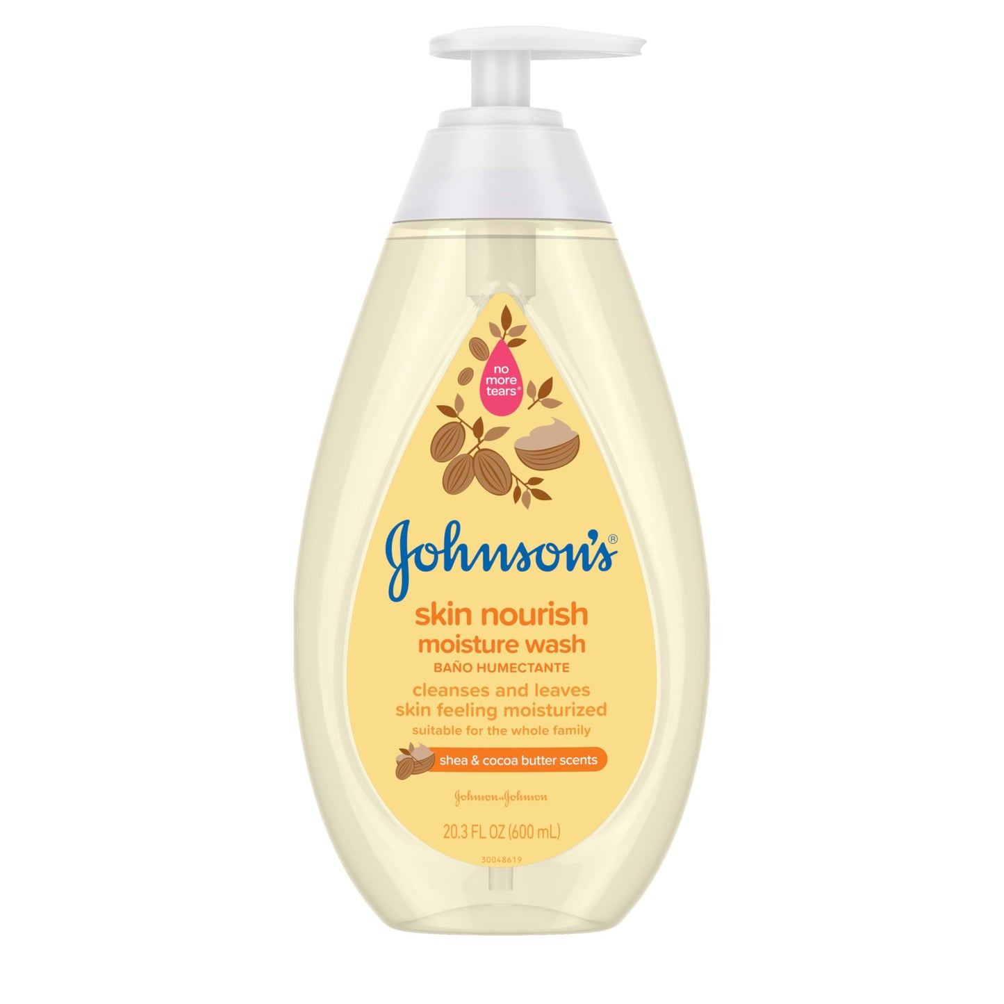 Johnson's Skin Nourishing Moisture Baby Body Wash With Vanilla & Oat Scents, Hypoallergenic & Tear Free Baby Bath Wash, Paraben-, Dye-, Sulfate & Phthalate-Free, 20.3 fl. oz