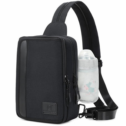 MYHOZEE Sling Bag Crossbody Backpack Purse - 2 in 1 Nylon Cross Body Bag Diaper with Wipes Pouch, Water Bottle Pocket