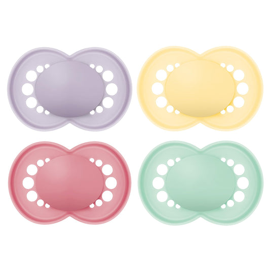 MAM Original Matte Baby Pacifiers, Binky for 6-16 Months, BPA-Free Silicone Nipple, Easy to Clean, Best for Breastfed Babies, Developed with Medical Experts, 2 Count Binkies with Sterilizer Case