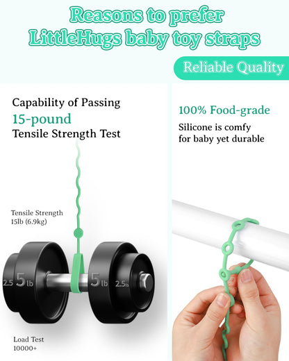 Toy Straps for Baby, 5pcs Adjustable Toy Holder for Stroller Accessories, Silicone Baby Tether Pacifier Clip, No Throw Baby Travel Essential Leash for High Chair, Car Seat (Gril-5 Pack)