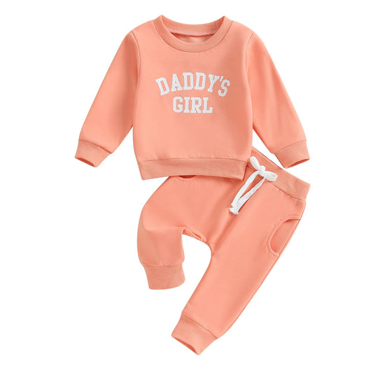 Kaipiclos Toddler Baby Girl Fall Winter Outfit Mamas Girl Long Sleeve Pullover Sweatshirts Jumper Pants Clothes Set