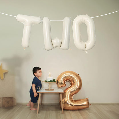 40 Inch Beige OH BABY Balloon for Baby Shower, Large Cream White Oh Baby Balloons Letters with Ribbon, Neutral Ivory Alphabet Oh Baby Balloon Banner Sign for Gender Reveal Backdrop Party Decorations