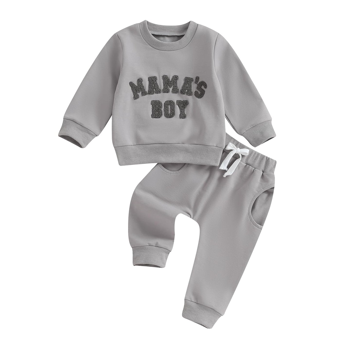 Toddler Baby Mama's Boy Clothes Long Sleeve Sweatshirts Jogger Pant Newborn Boys 2 Piece Outfits Fall Winter
