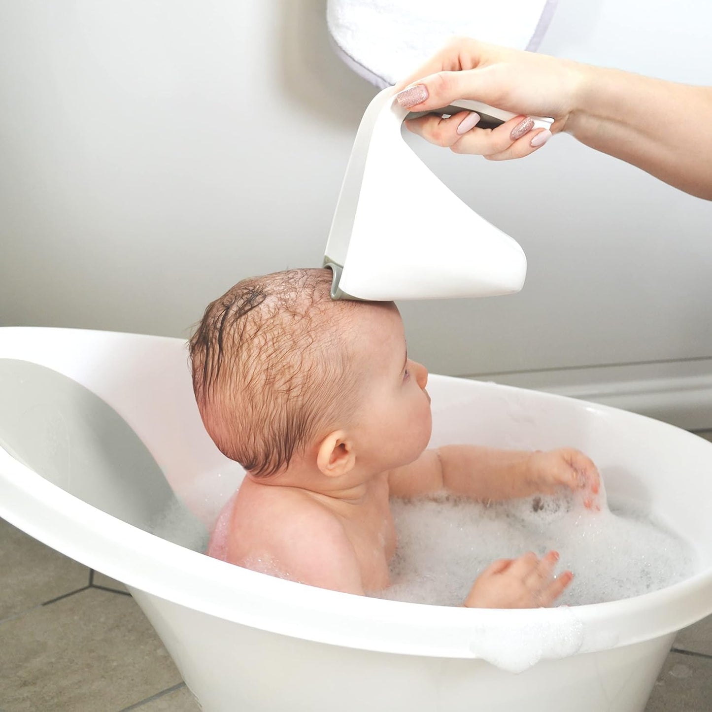 Newborn Baby Bath | Built in Support Bump and Soft Backrest | Suitable from Newborn | Bath Seat Support Includes Plug | Blossom Pink