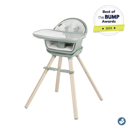Maxi-Cosi Moa 8-in-1 High Chairs for Babies and Toddlers, Machine Washable Infant High Chair, Compact, Convertible High Chair Lightweight Design, Classic Slate