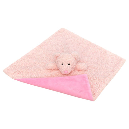 Baby Brown Teddy Bear Soft Stuffed Animal Security Blanket, Plush Bear Character Lovey Blanket, Baby Shower/Nursery Gift, Newborn Infant Toddler Snuggle Blankie for Boys Girls, 14 Inches