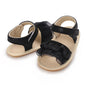Timatego Infant Baby Girls Summer Sandals Anti-Slip Soft Sole with Flower Toddler First Walkers Crib Dress Shoes