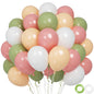 Beige Balloons, 60 PCS 12 Inch Cream Nude Sand White Clear Latex Birthday Balloons for Birthday Baby Shower Wedding Party Decorations