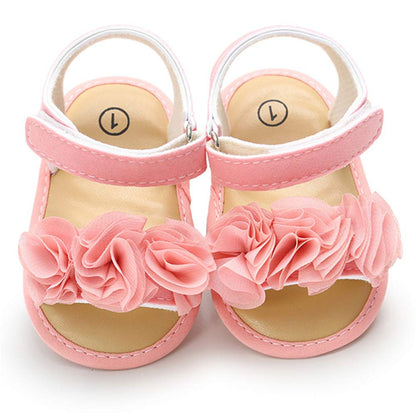 LAFEGEN Infant Baby Girls Summer Sandals Newborn Toddler First Walker Crib Dress Shoes