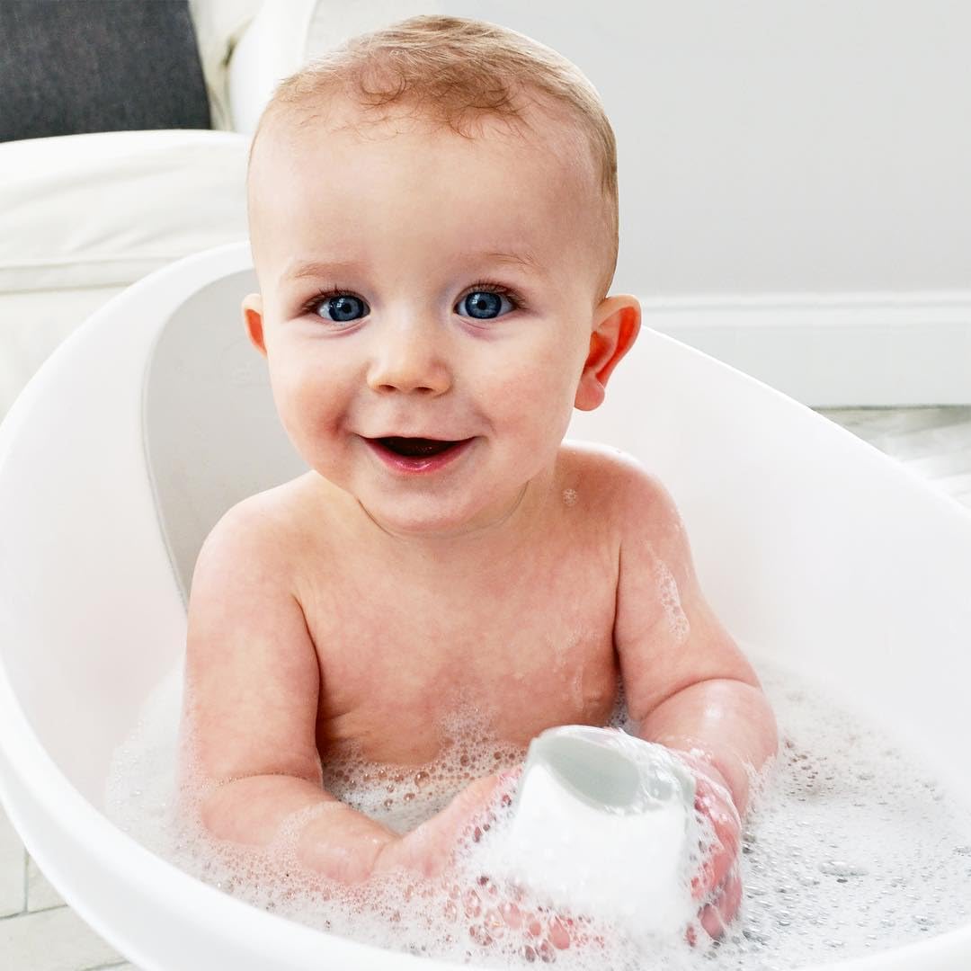 Newborn Baby Bath | Built in Support Bump and Soft Backrest | Suitable from Newborn | Bath Seat Support Includes Plug | Blossom Pink