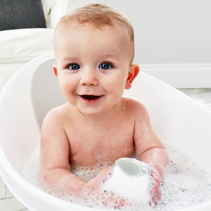 Newborn Baby Bath | Built in Support Bump and Soft Backrest | Suitable from Newborn | Bath Seat Support Includes Plug | Blossom Pink