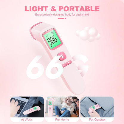 No-Touch Thermometer for Adults and Kids, Accurate Digital Baby Thermometer, FSA HSA Eligible, Fever Alarm & Silent Mode, 2 in 1 Forehead & Object Mode