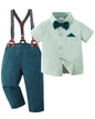 DISAUR Baby Boy Clothes Suits Toddler Dress Shirt With Bowtie Suspender Pants Outfit Sets Gentleman Wedding 1-6 Years