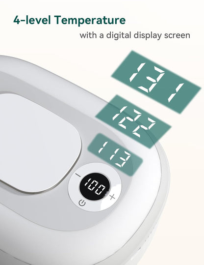 Babelio Baby Wipe Warmer and Wet Wipes Dispenser | Large Capacity Wipes Warmer for Babies with Night Light | Top Even Heating, 4-Level Temperature (100-131℉) | Newborn Essentials