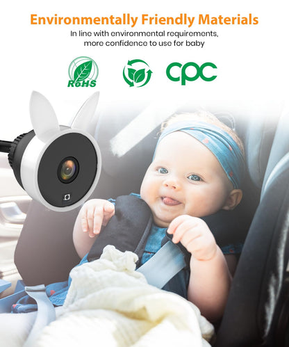 USB Baby Car Camera Plug-Play, 4.5" 1080P Easy Setup Backseat Camera with Flexible 360 Rotation, Clear Picture Rear Facing Car Seat Baby Monitor