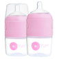 PopYum 9 oz Orange Anti-Colic Formula Making/Mixing/Dispenser Baby Bottle with #2 Medium Flow Nipple, 260 ml, BPA-Free, Natural Latch