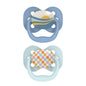 Dr. Brown's Advantage Glow-in-the-Dark Baby Pacifier, Fully Symmetrical Soother with Soft Silicone Bulb, Lavender Love-Coral Ocean, 0-6m, BPA Free, 4 Pack