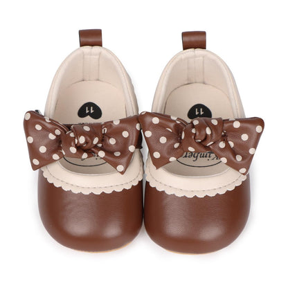 HsdsBebe Infant Baby Girls Mary Jane Flats Bow Non-Slip Soft Sole Princess Toddler First Walkers Sneaker Wedding Dress Shoes