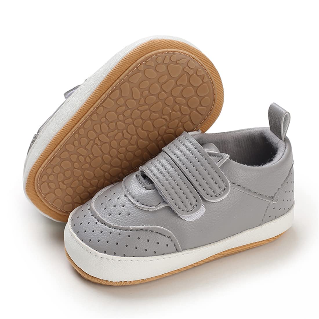 E-FAK Baby Shoes Boys Girls Infant Sneakers Non-Slip Rubber Sole Toddler Crib First Walker Shoes