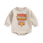 Easter Newborn Baby Girl Clothes Fuzzy Bunny Embroidery Romper Sweatshirt Bubble Jumpsuit Toddler Baby Girl Outfit