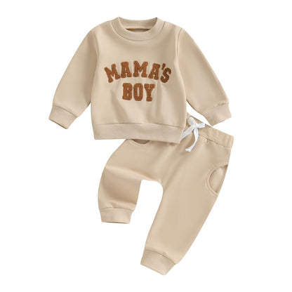 Toddler Baby Mama's Boy Clothes Long Sleeve Sweatshirts Jogger Pant Newborn Boys 2 Piece Outfits Fall Winter