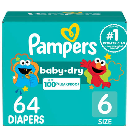 Pampers Diapers - Baby Dry - Size 1, 44 Count, Absorbent Disposable Infant Diaper (Packaging May Vary)